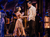 Eva Noblezada as Daisy Buchanan and John Zdrojeski as Tom Buchanan in The Great Gatsby.