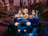 Noah J. Ricketts as Nick Carraway, Sara Chase as Myrtle Wilson and John Zdrojeski as Tom Buchanan in The Great Gatsby.