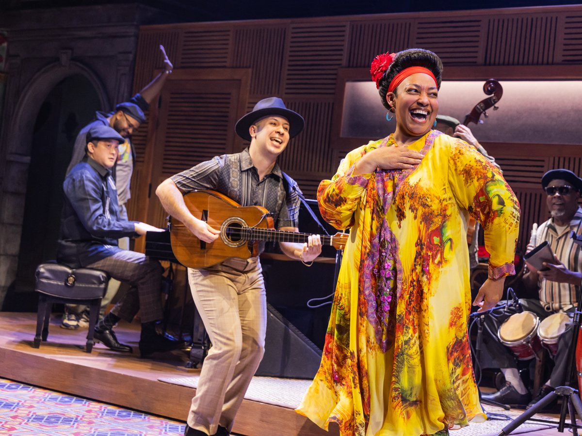 a circus act performs